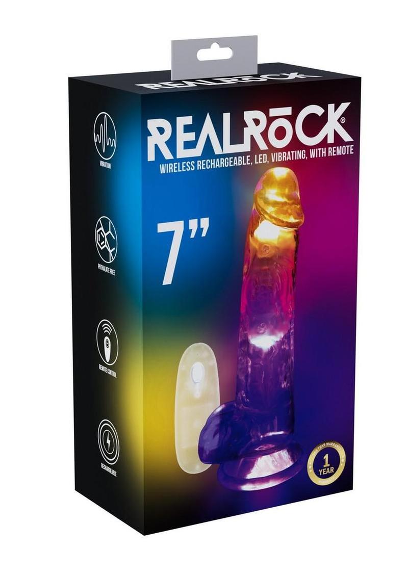 RealRock Rechargeable LED Vibrating Dildo