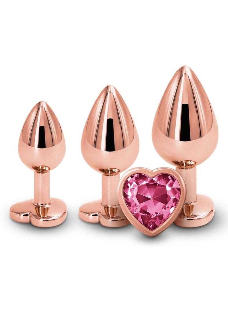 Rear Assets 3 Piece Metal Plug Kit Rainbow Aluminum with Gem Base