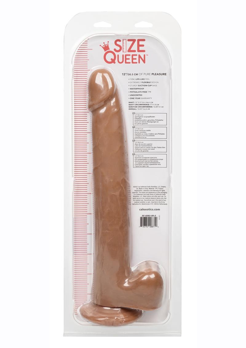 Size Queen 12" Dildo with Balls by CalExotics