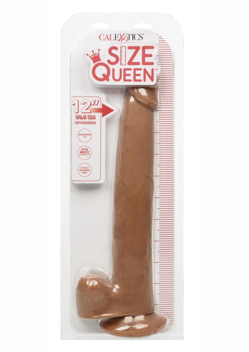 Size Queen 12" Dildo with Balls by CalExotics