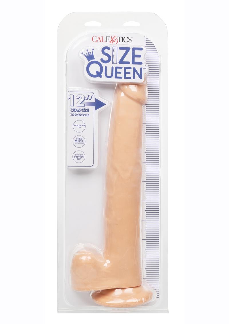 Size Queen 12" Dildo with Balls by CalExotics
