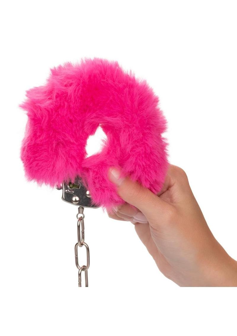Ultra Fluffy Furry Cuffs Metal Handcuffs with Luxurious Faux Fur