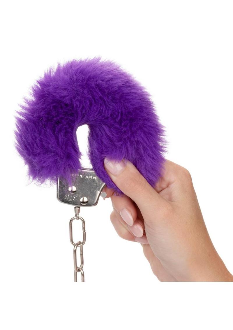 Ultra Fluffy Furry Cuffs Metal Handcuffs with Luxurious Faux Fur